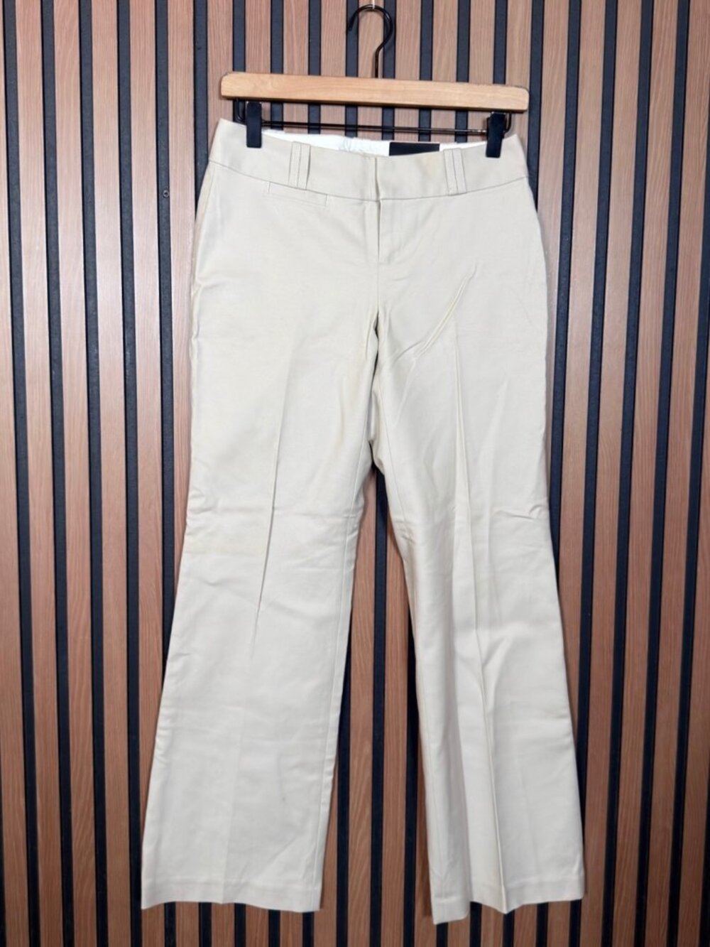 New Banana Republic Pants 0 Petite Womens Beige Jackson Fit Flat Front